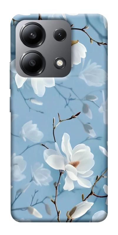 Чехол itsPrint Cold white для Xiaomi Redmi Note 13 4G, цветы, купить оптом с доставкой