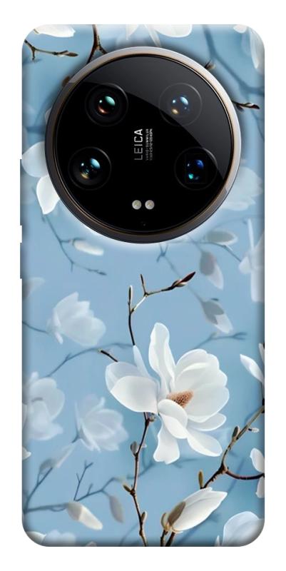 Чехол itsPrint Cold white для Xiaomi 14 Ultra, цветы, купить оптом с доставкой