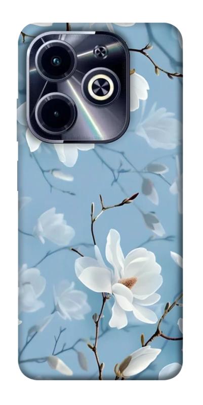 Чехол itsPrint Cold white для Infinix Hot 40i, цветы, купить оптом с доставкой