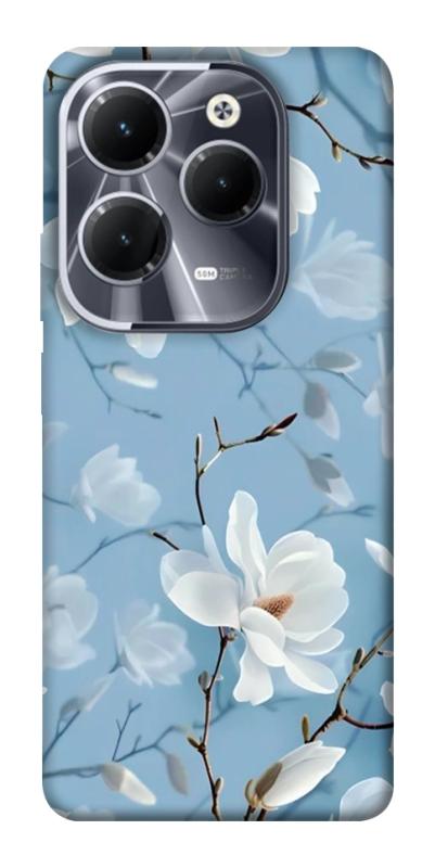 Чехол itsPrint Cold white для Infinix Hot 40, цветы, купить оптом с доставкой