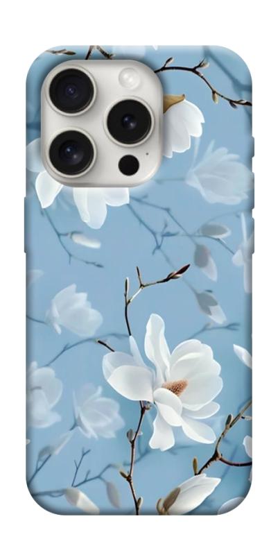 Чехол itsPrint Cold white для Apple iPhone 16 Pro Max (6.9"), цветы, купить оптом с доставкой