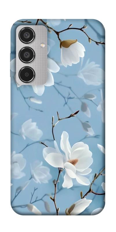 Чехол itsPrint Cold white для Samsung Galaxy M35 5G, цветы, купить оптом с доставкой