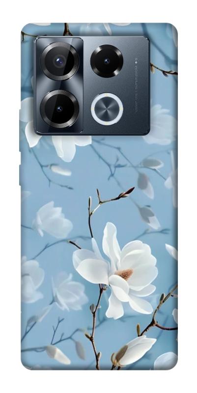 Чехол itsPrint Cold white для Infinix Note 40 Pro 4G, цветы, купить оптом с доставкой