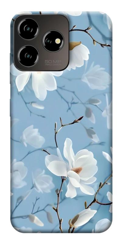 Чехол itsPrint Cold white для ZTE Blade V50 Desing 4G, цветы, купить оптом с доставкой