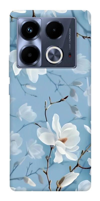 Чехол itsPrint Cold white для Infinix Note 40 4G, цветы, купить оптом с доставкой