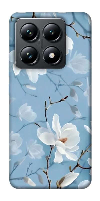 Чехол itsPrint Cold white для Xiaomi 14T Pro, цветы, купить оптом с доставкой