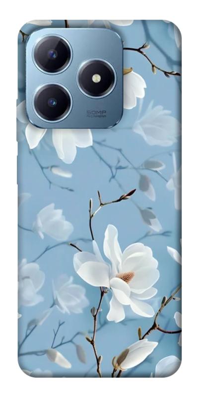 Чехол itsPrint Cold white для Realme C63 4G, цветы, купить оптом с доставкой