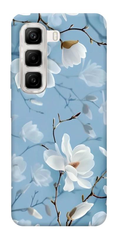 Чехол itsPrint Cold white для Infinix Hot 50 4G, цветы, купить оптом с доставкой