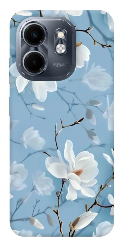 Чехол itsPrint Cold white для Infinix Smart 9 4G / Hot 50i, цветы, купить оптом с доставкой