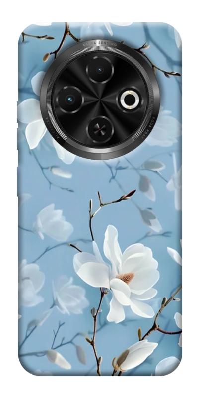 Чохол itsPrint Cold white для TECNO Spark 30C, квіти, купити оптом з доставкою