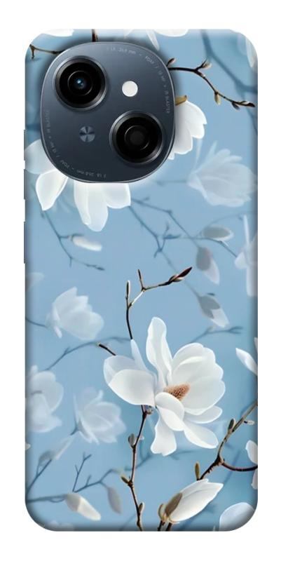 Чехол itsPrint Cold white для TECNO Spark Go 1, цветы, купить оптом с доставкой