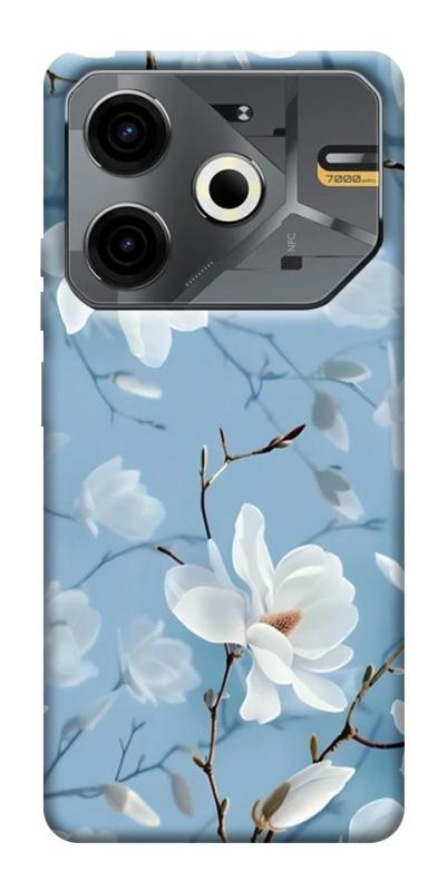 Чехол itsPrint Cold white для TECNO Pova 6 Neo (LI6), цветы, купить оптом с доставкой
