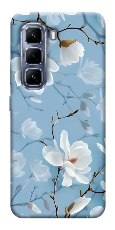 Чехол itsPrint Cold white для Infinix Hot 50 Pro, цветы, купить оптом с доставкой