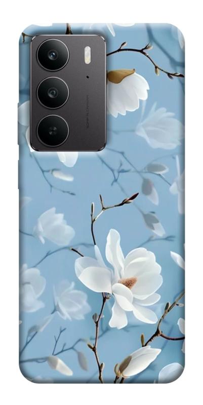 Чехол itsPrint Cold white для Realme C75, цветы, купить оптом с доставкой
