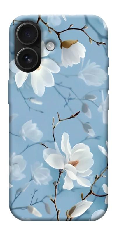 Чехол itsPrint Cold white для Apple iPhone 17 (6.3"), цветы, купить оптом с доставкой