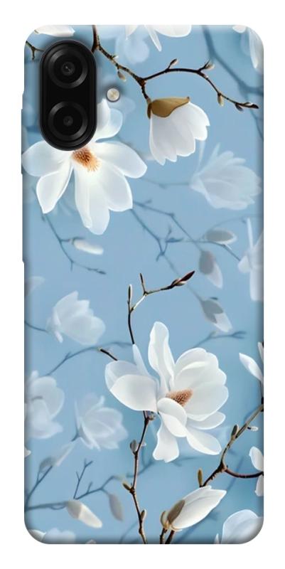 Чехол itsPrint Cold white для Samsung Galaxy A07, цветы, купить оптом с доставкой