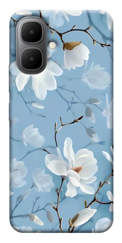 Чехол itsPrint Cold white для Infinix Smart 10, цветы, купить оптом с доставкой
