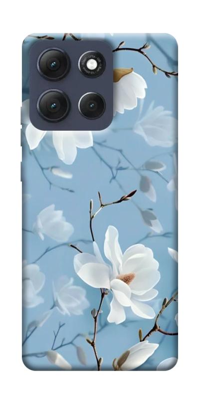 Чехол itsPrint Cold white для Motorola Moto G86 Power, цветы, купить оптом с доставкой