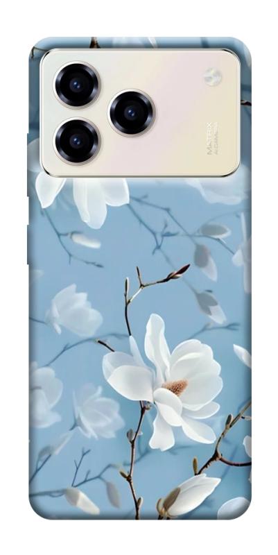 Чехол itsPrint Cold white для ZTE Blade A76, цветы, купить оптом с доставкой