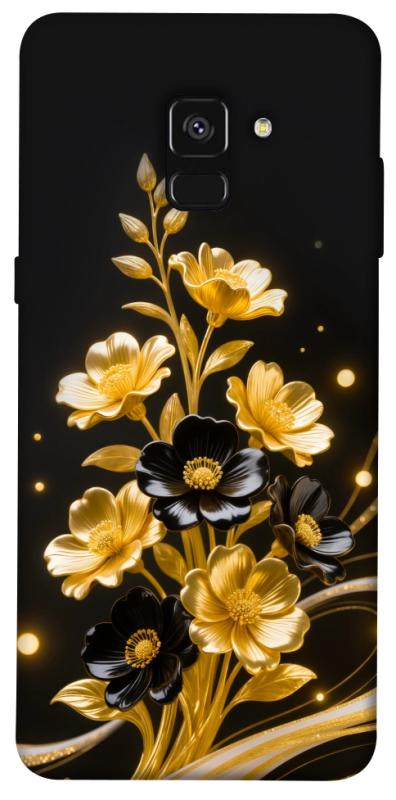 Чехол itsPrint Golden shine для Samsung A530 Galaxy A8 (2018), цветы, купить оптом с доставкой