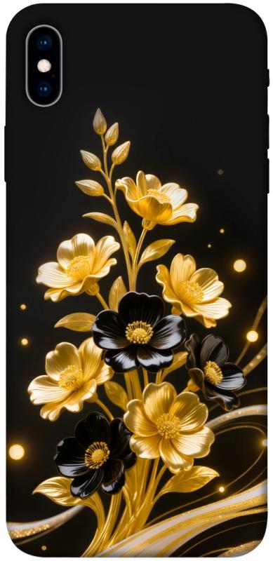 Чехол itsPrint Golden shine для Apple iPhone XS Max (6.5"), цветы, купить оптом с доставкой