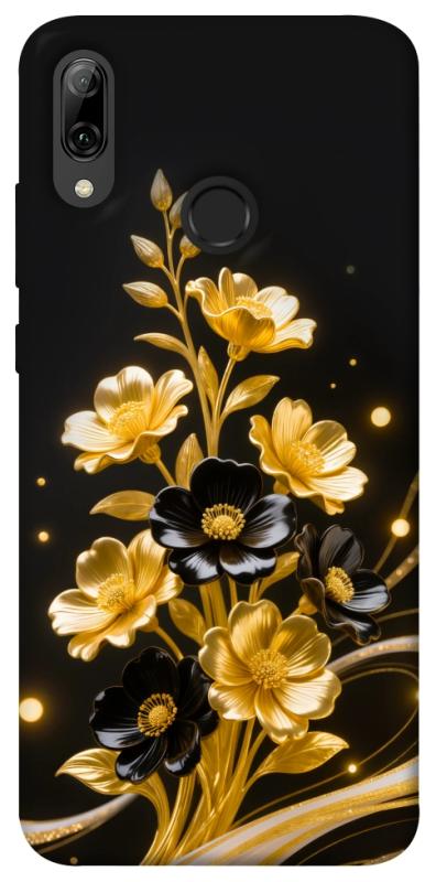 Чехол itsPrint Golden shine для Huawei P Smart (2019), цветы, купить оптом с доставкой