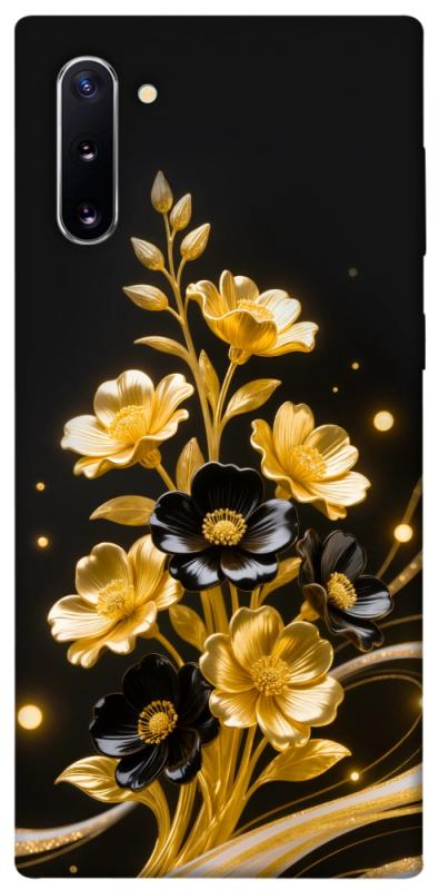 Чехол itsPrint Golden shine для Samsung Galaxy Note 10, цветы, купить оптом с доставкой