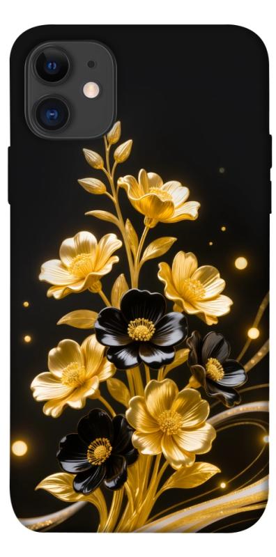 Чехол itsPrint Golden shine для Apple iPhone 11 (6.1"), цветы, купить оптом с доставкой
