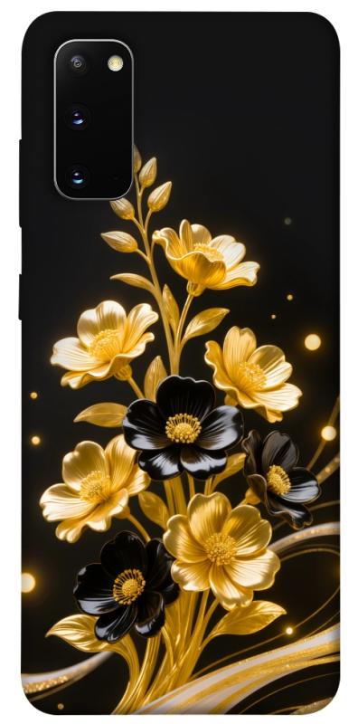 Чехол itsPrint Golden shine для Samsung Galaxy S20, цветы, купить оптом с доставкой