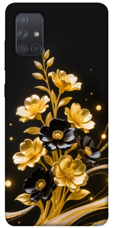 Чехол itsPrint Golden shine для Samsung Galaxy A71, цветы, купить оптом с доставкой
