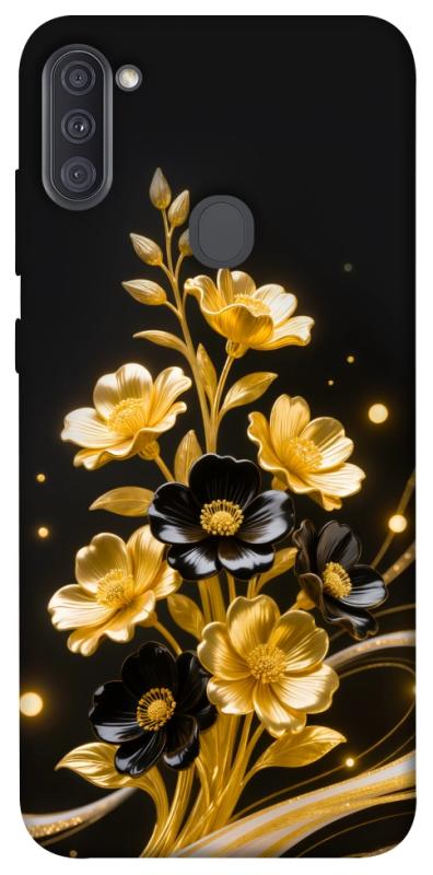 Чехол itsPrint Golden shine для Samsung Galaxy A11, цветы, купить оптом с доставкой