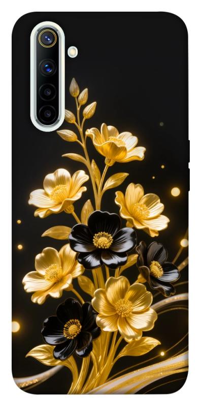 Чехол itsPrint Golden shine для Realme 6, цветы, купить оптом с доставкой