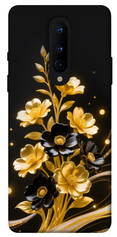 Чохол itsPrint Golden shine для OnePlus 8, квіти, купити оптом з доставкою