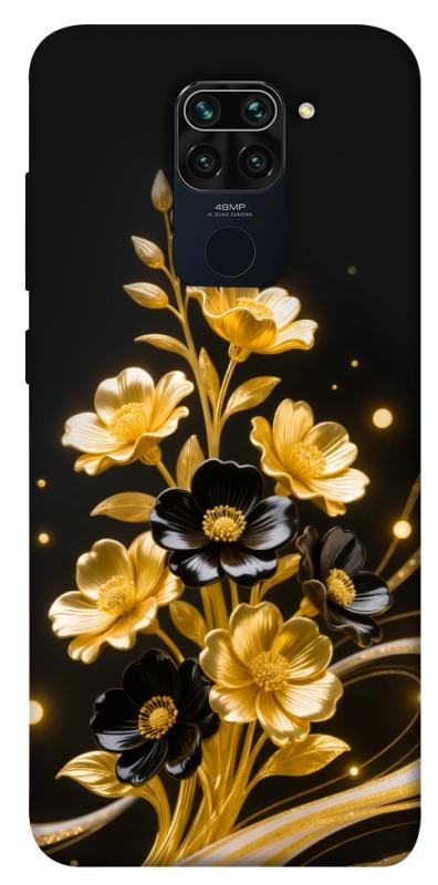 Чехол itsPrint Golden shine для Xiaomi Redmi Note 9 / Redmi 10X, цветы, купить оптом с доставкой