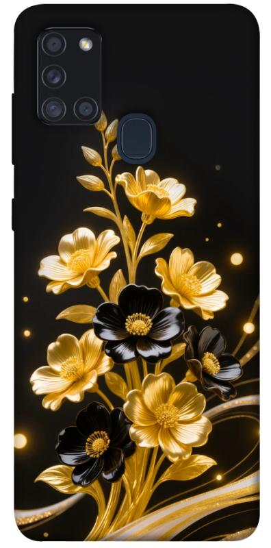 Чехол itsPrint Golden shine для Samsung Galaxy A21s, цветы, купить оптом с доставкой