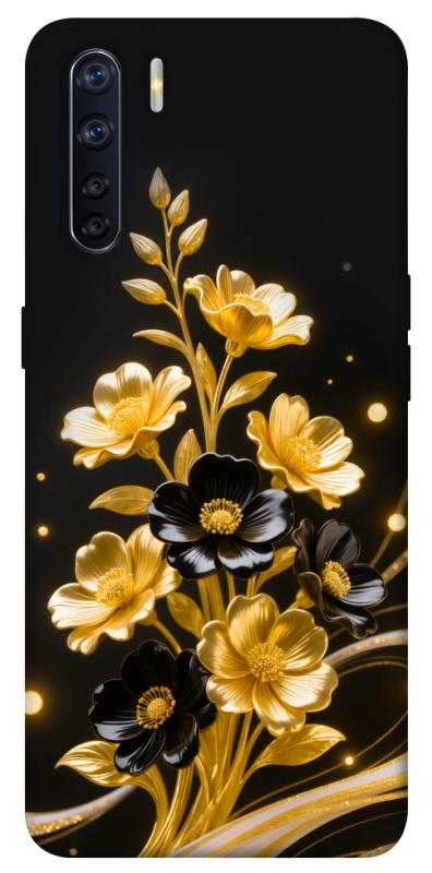 Чехол itsPrint Golden shine для Oppo A91, цветы, купить оптом с доставкой
