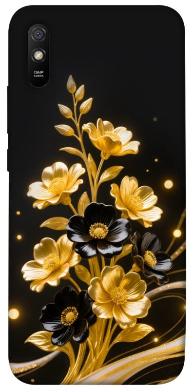 Чехол itsPrint Golden shine для Xiaomi Redmi 9A, цветы, купить оптом с доставкой