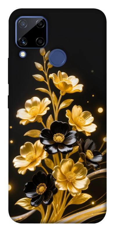 Чехол itsPrint Golden shine для Realme C15, цветы, купить оптом с доставкой