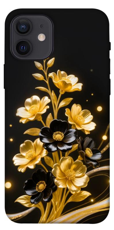 Чехол itsPrint Golden shine для Apple iPhone 12 Pro (6.1"), цветы, купить оптом с доставкой