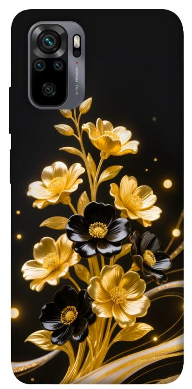 Чехол itsPrint Golden shine для Xiaomi Redmi Note 10 / Note 10s, цветы, купить оптом с доставкой