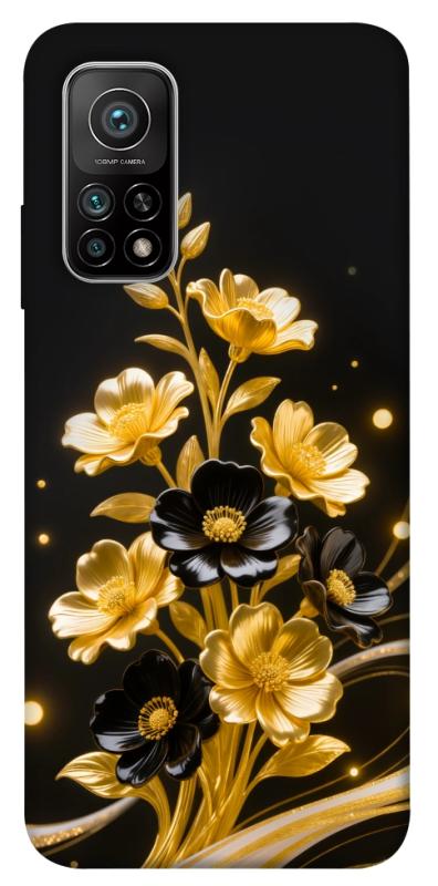 Чехол itsPrint Golden shine для Xiaomi Mi 10T, цветы, купить оптом с доставкой