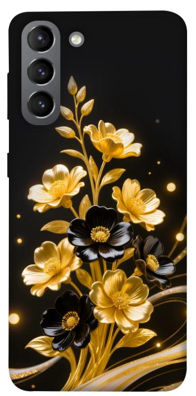 Чехол itsPrint Golden shine для Samsung Galaxy S21, цветы, купить оптом с доставкой