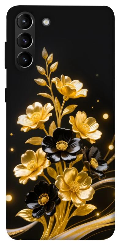 Чехол itsPrint Golden shine для Samsung Galaxy S21+, цветы, купить оптом с доставкой