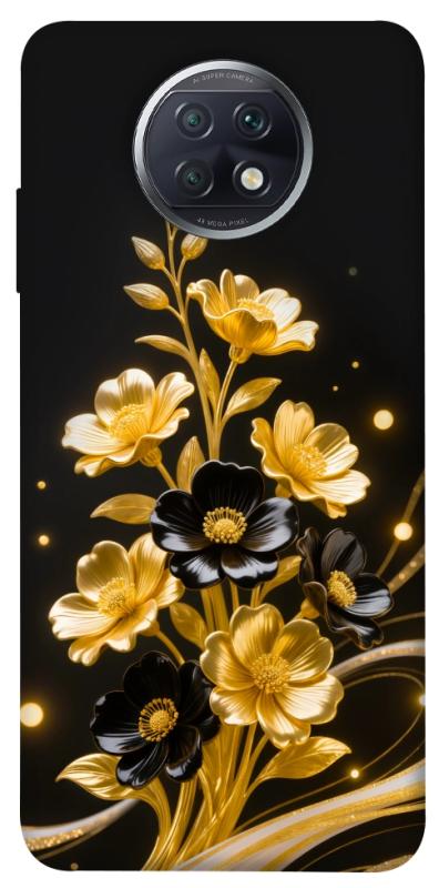 Чехол itsPrint Golden shine для Xiaomi Redmi Note 9 5G / Note 9T, цветы, купить оптом с доставкой