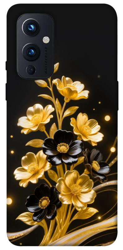 Чехол itsPrint Golden shine для OnePlus 9, цветы, купить оптом с доставкой