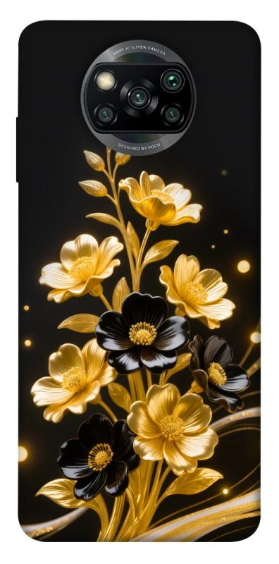 Чехол itsPrint Golden shine для Xiaomi Poco X3 NFC / Poco X3 Pro, цветы, купить оптом с доставкой