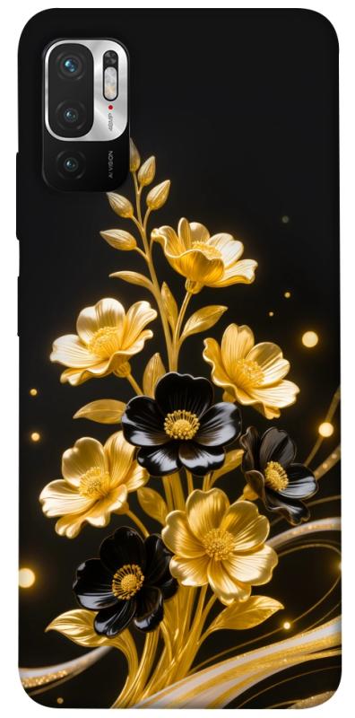 Чохол itsPrint Golden shine для Xiaomi Redmi Note 10 5G, квіти, купити оптом з доставкою