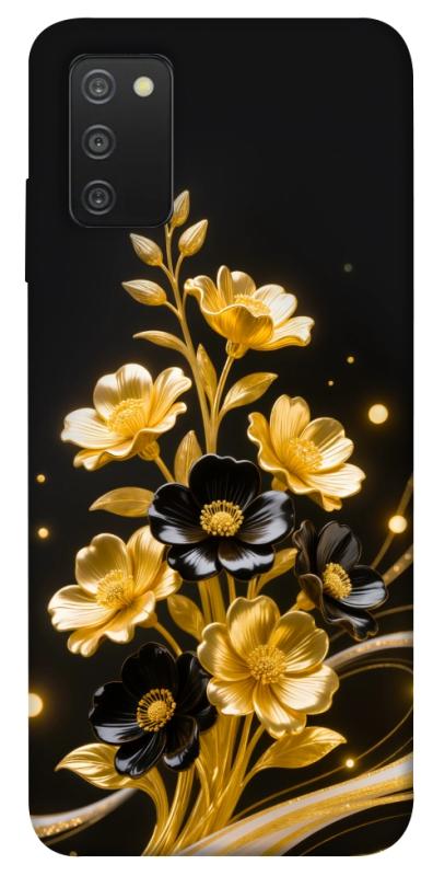 Чехол itsPrint Golden shine для Samsung Galaxy A03s, цветы, купить оптом с доставкой