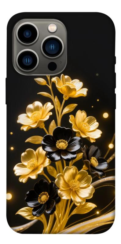 Чехол itsPrint Golden shine для Apple iPhone 13 Pro (6.1"), цветы, купить оптом с доставкой