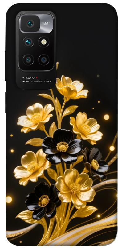 Чехол itsPrint Golden shine для Xiaomi Redmi 10, цветы, купить оптом с доставкой